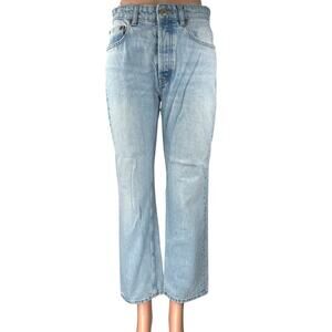 Zara Women's Blue Light Wash High Waisted Flared Bootcut Denim Jeans Size 4